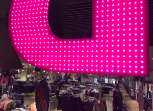 Toller Punkt-Effekt an der Leuchtreklame