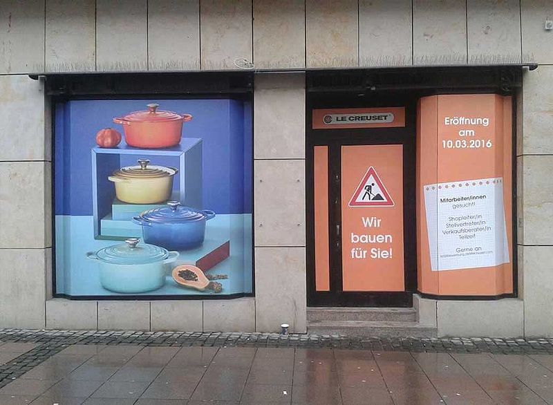 Folienbeschriftung in Frankfurt Le Creuset