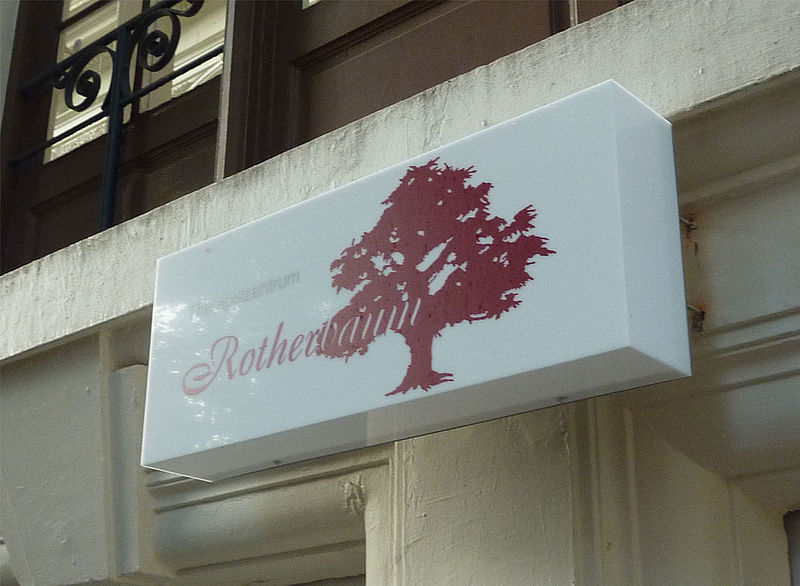 Leuchtkasten vollflächig leuchtend Therapiezentrum Rotherbaum Hamburg
