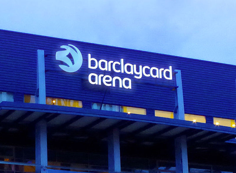 Leuchtbuchstaben Frontleuchter barclaycard arena Hamburg