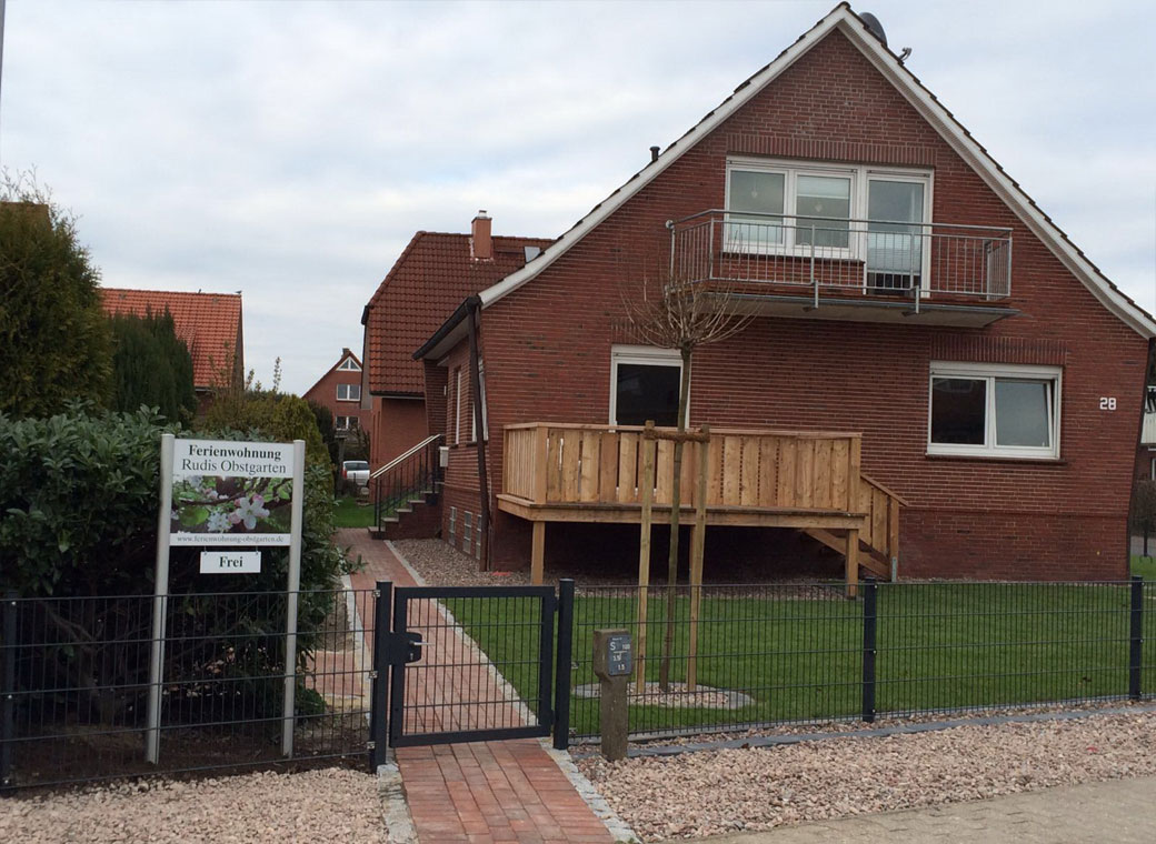 Schild unbeleuchtet Aluminium Rudis Obstgarten Jork