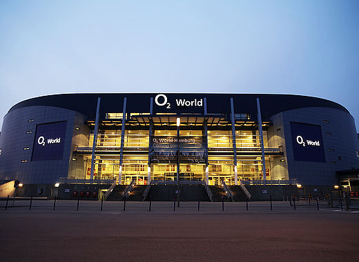 Leuchtbuchstaben Frontleuchter O2 World Hamburg