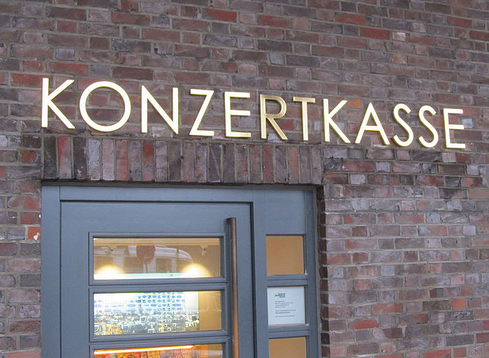 Blattgold Buchstaben Konzertkasse Hamburg