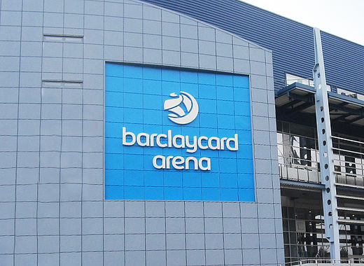 Leuchtbuchstaben Frontleuchter barclaycard arena Hamburg