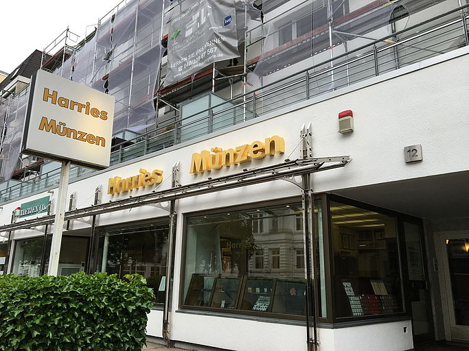 Reliefbuchstaben Blattgold Harries Hamburg